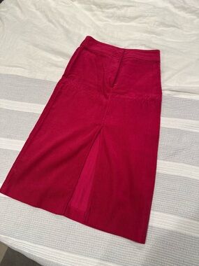 & other stories Women’s hot pink Midi Corduroy Skirt with Front Slit